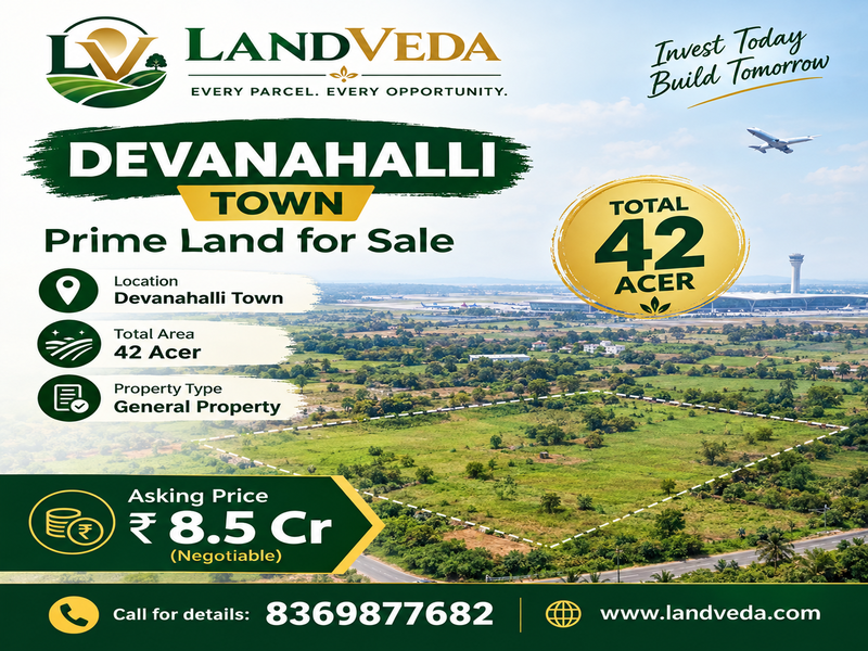 🏞️ 42 ACRES PRIME LAND FOR SALE – DEVANAHALLI TOWN 🏞️